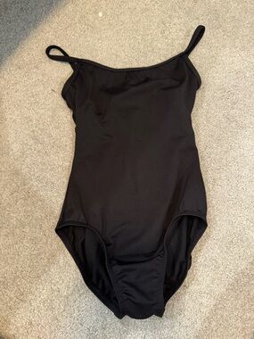 Motionwear black leotard, petite